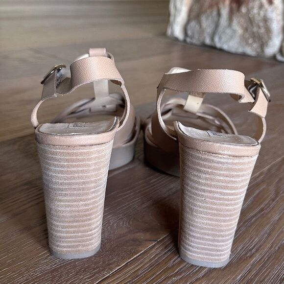 PAUL GREEN Raven Platform Sandal In Desert Light Nappa - Picture 6 of 14